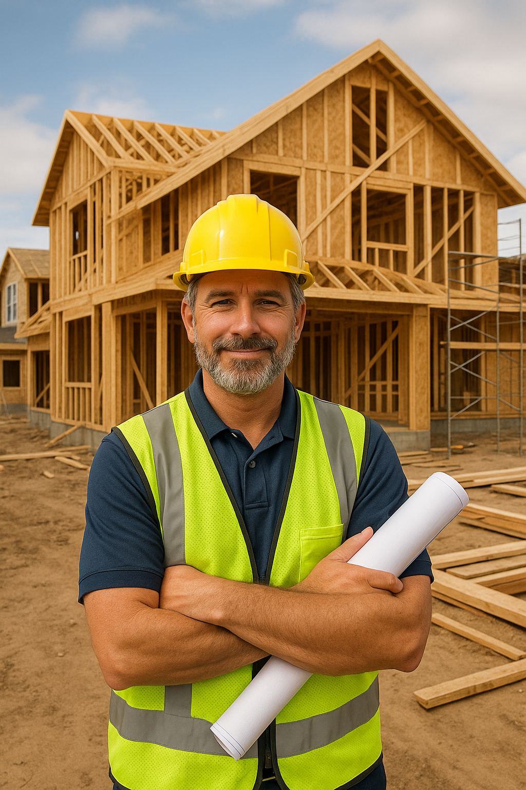 construction superintendent on residential construction site