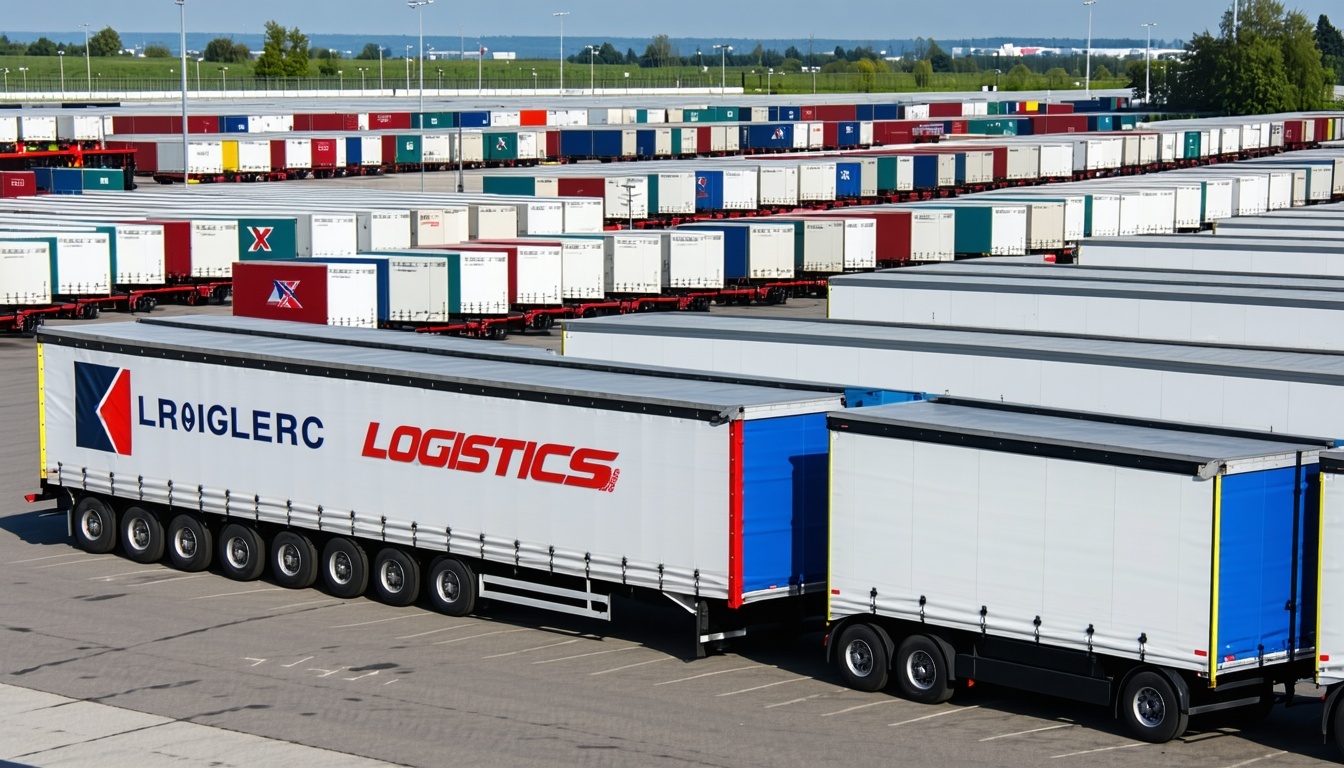 logistics center outside with lots of trailers-1