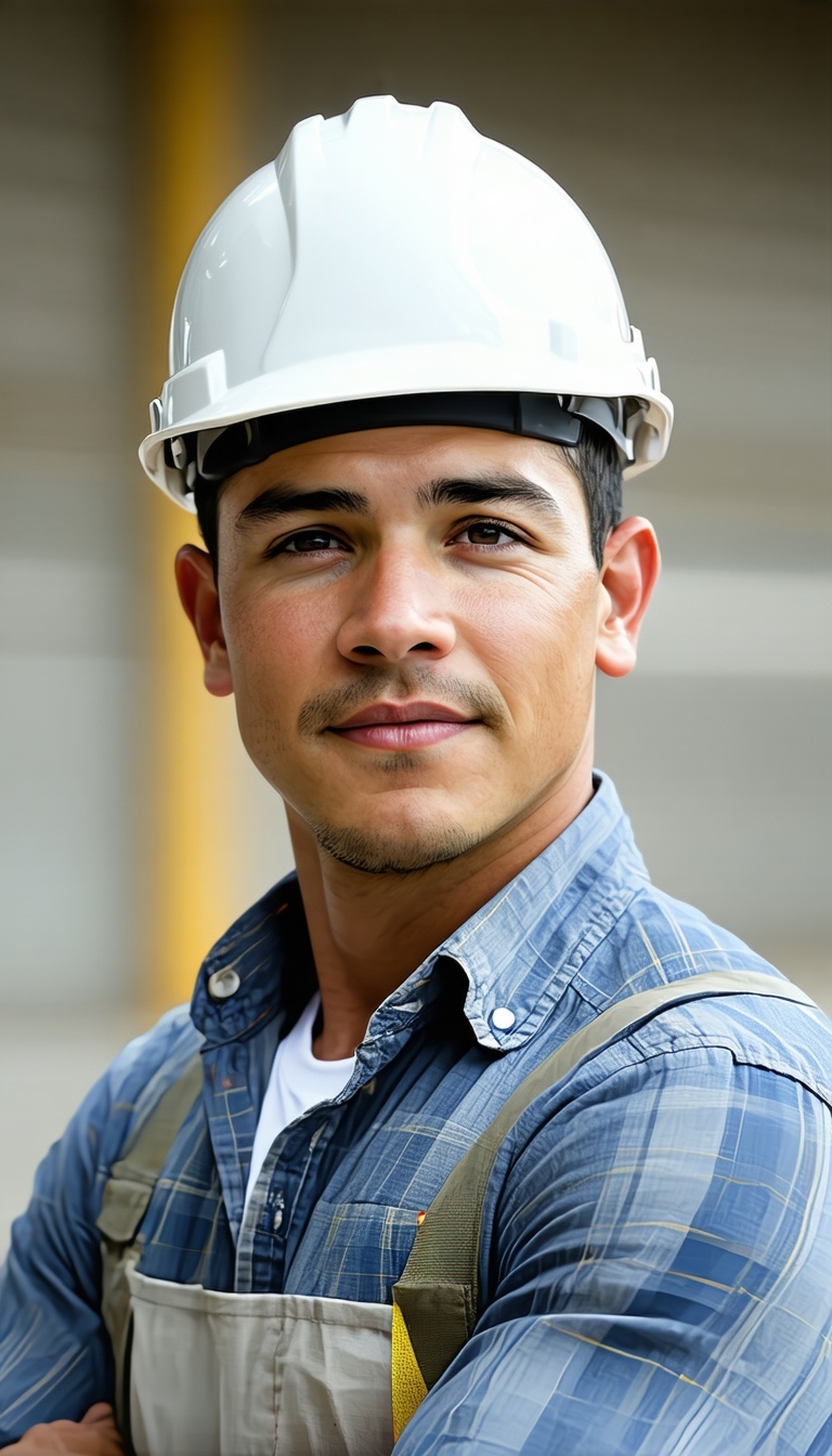 younger hispanic confident construction worker white hardhat-1